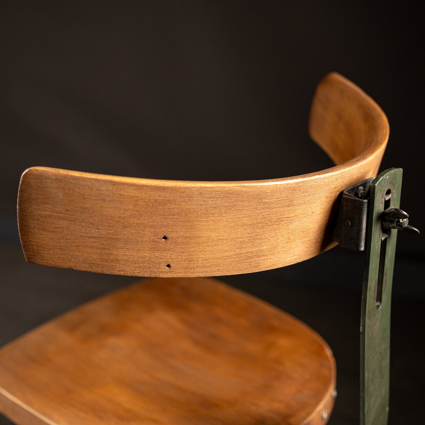 Vintage Industriell Stol med Justerbar Høyde