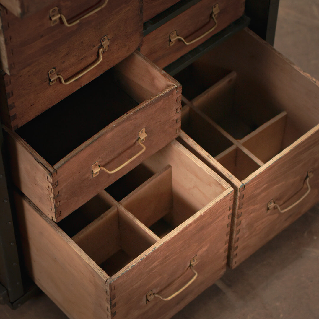 Vintage medical military chest of drawers