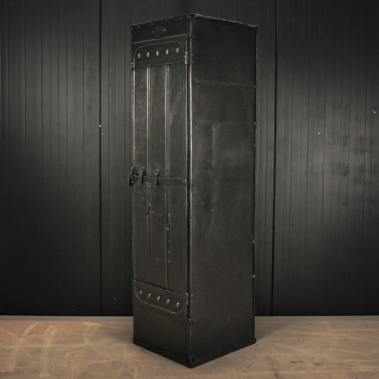 Antique XIX century steel industrial locker