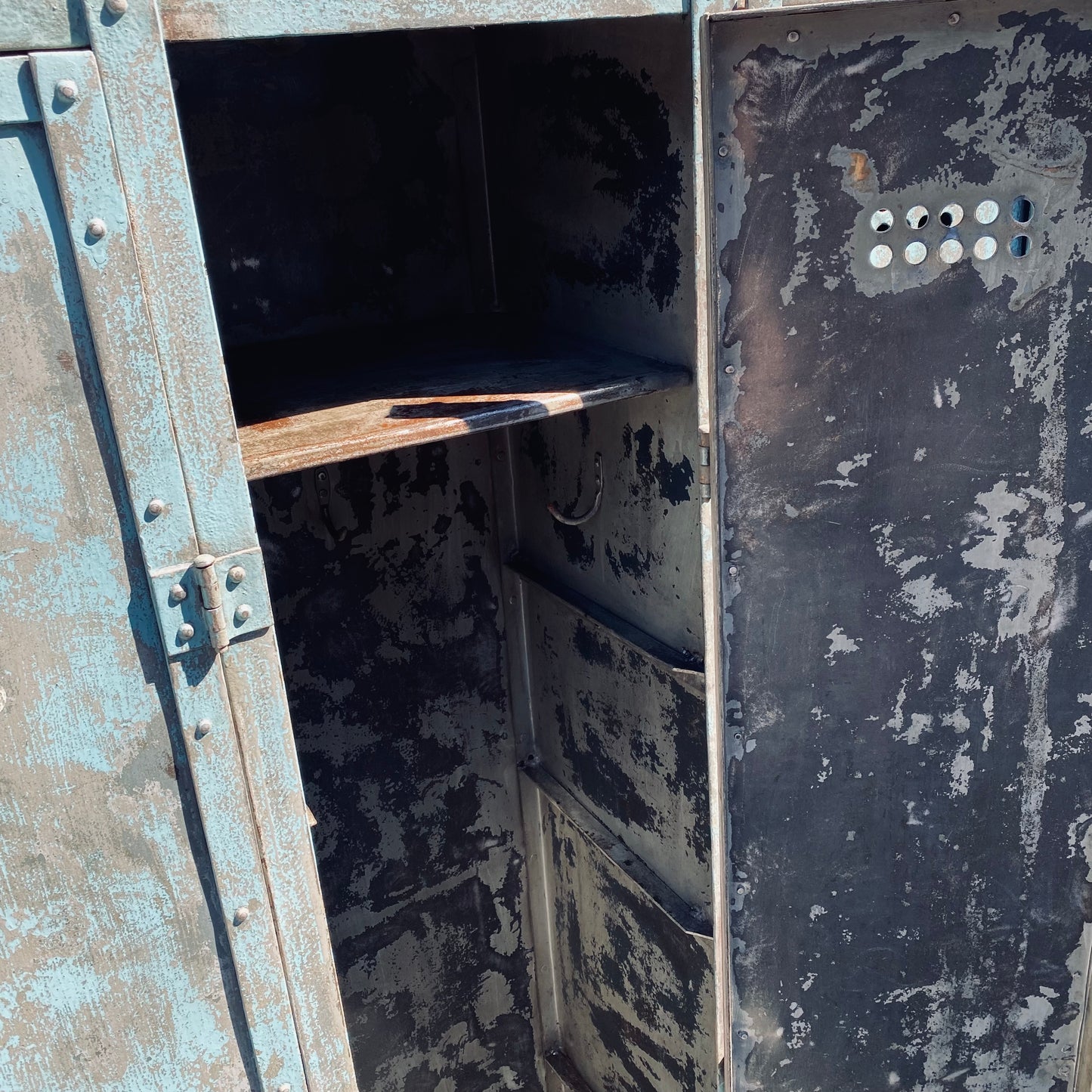 vintage early OTTO BRUCKNER metal industrial locker