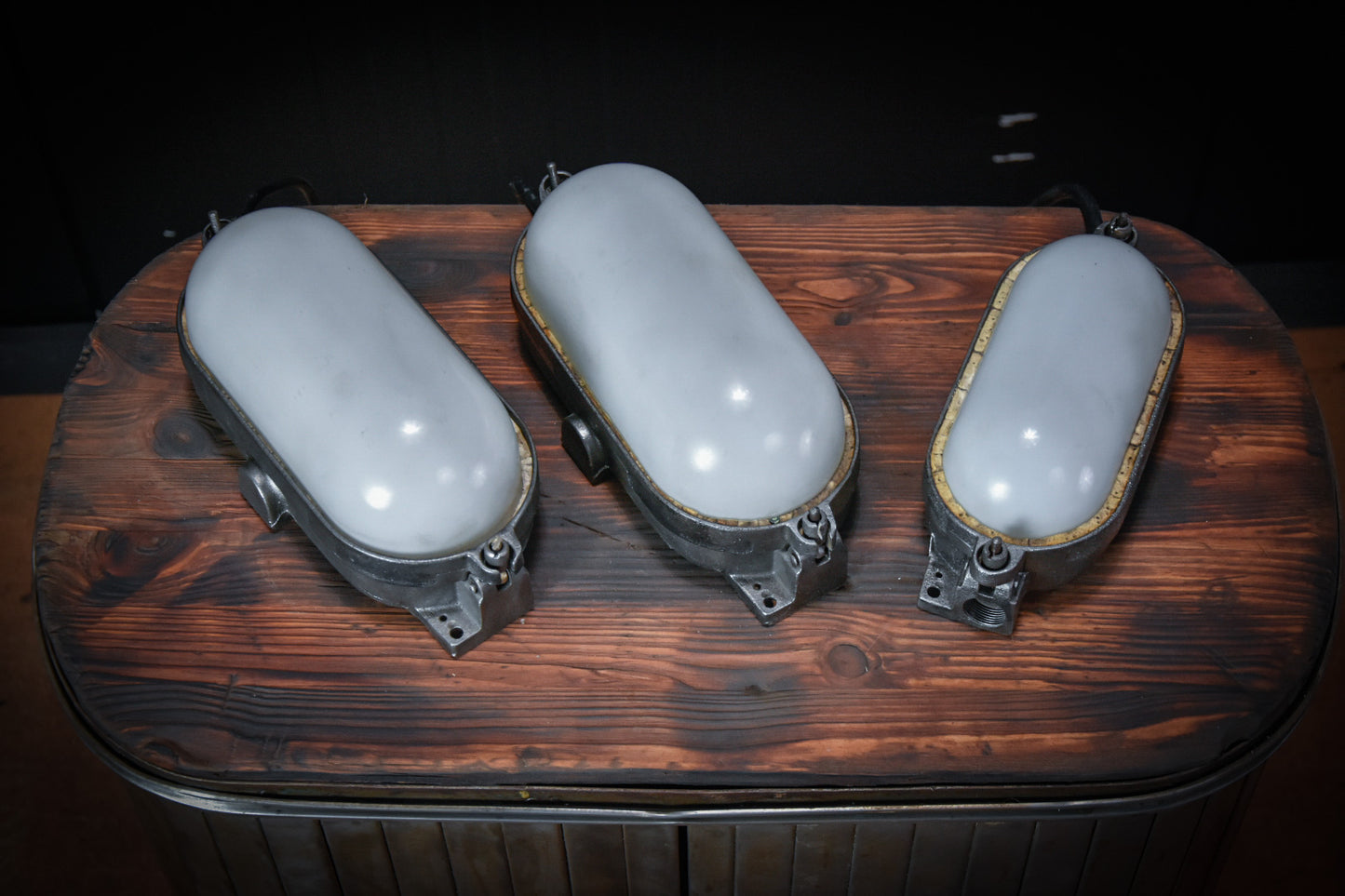 pre-war Industrial explosion proof BUNKER lamps
