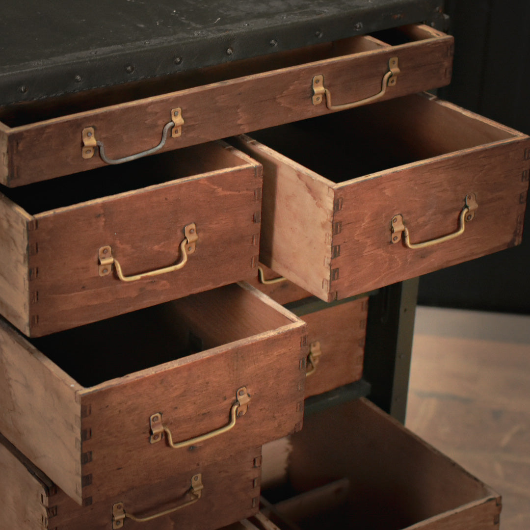 Vintage medical military chest of drawers