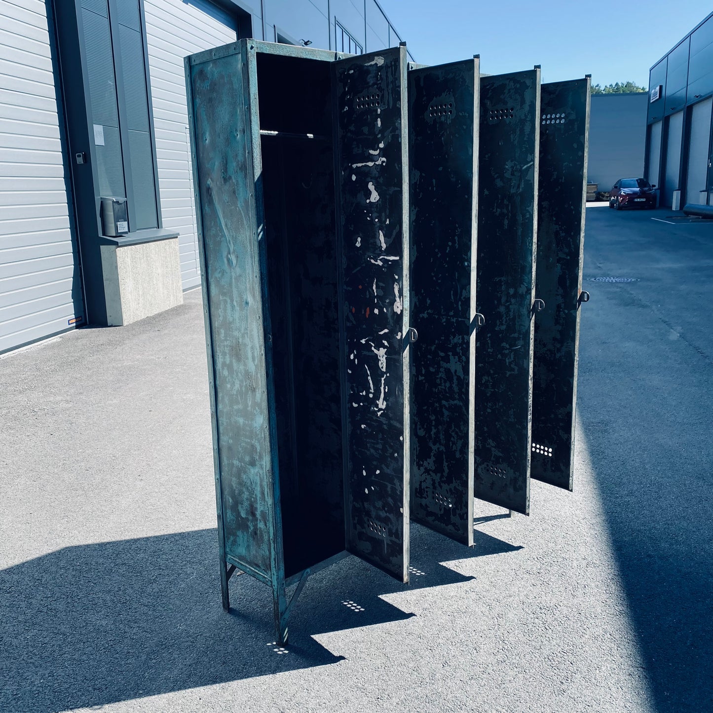 vintage early OTTO BRUCKNER metal industrial locker