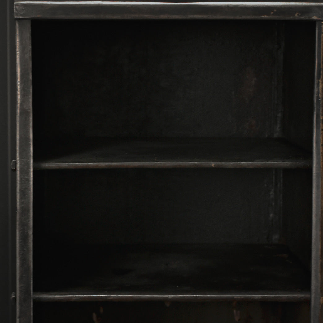 Antique XIX century steel industrial locker