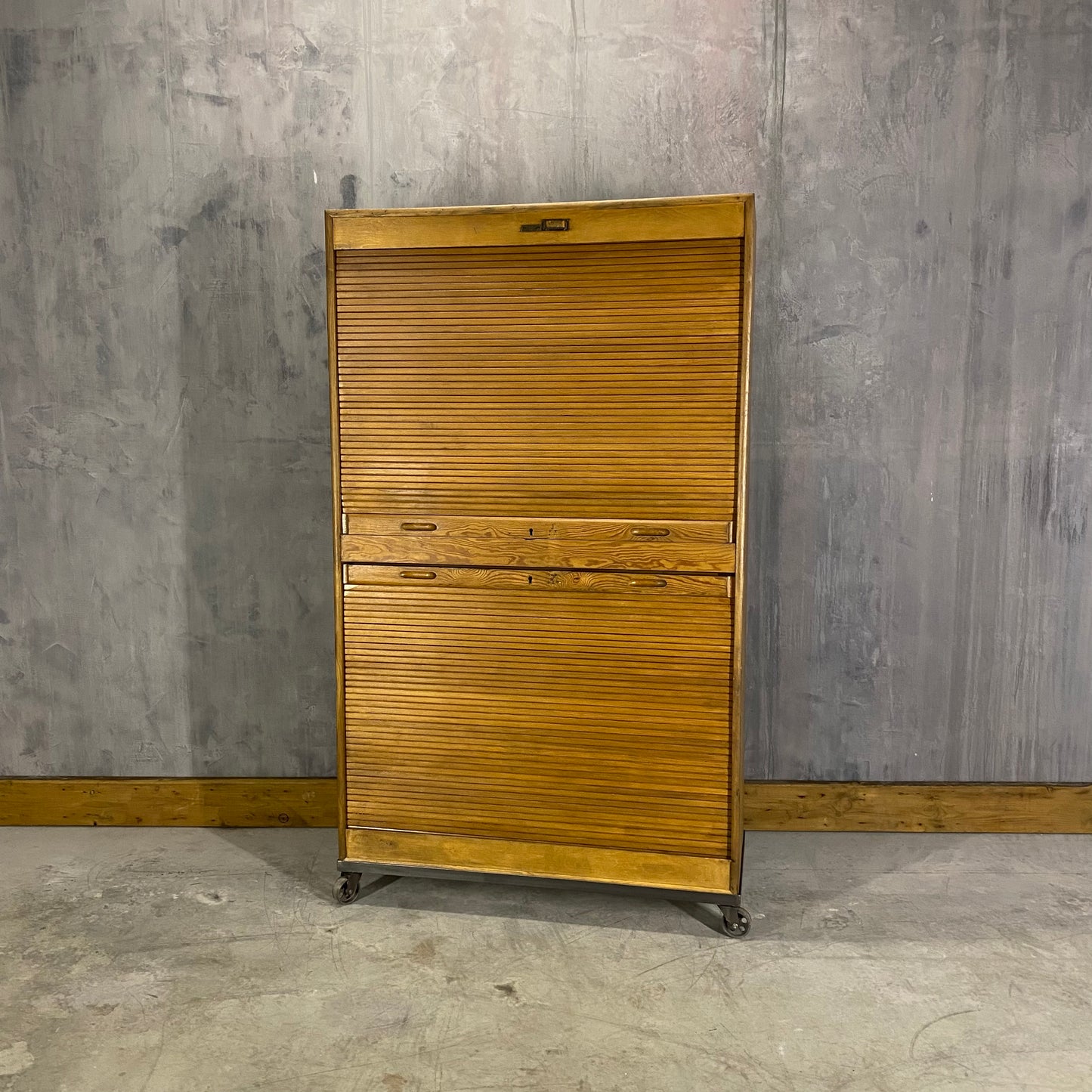 Filing tambour door cabinet