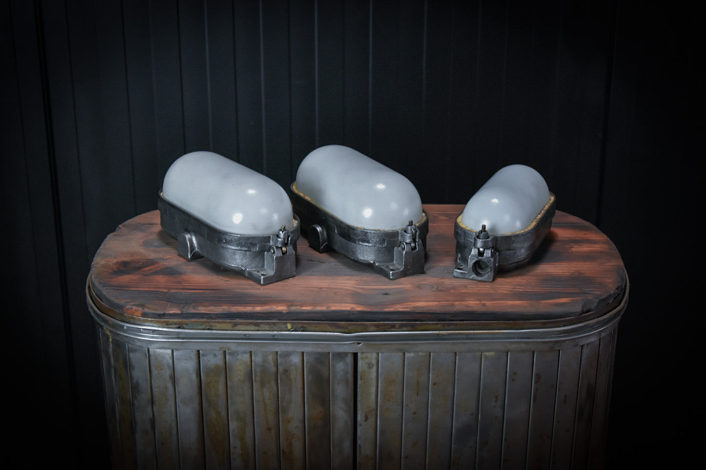 pre-war Industrial explosion proof BUNKER lamps