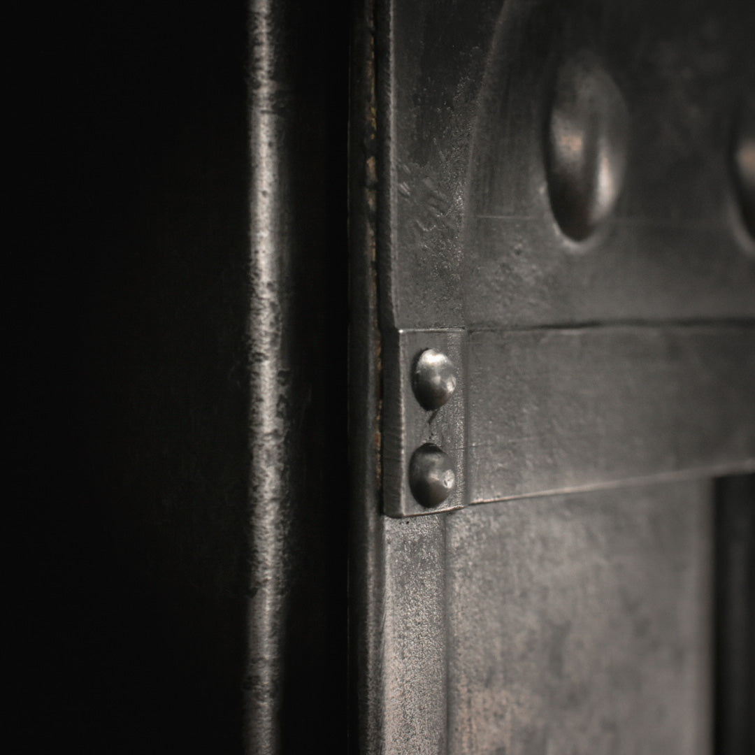 Antique XIX century steel industrial locker