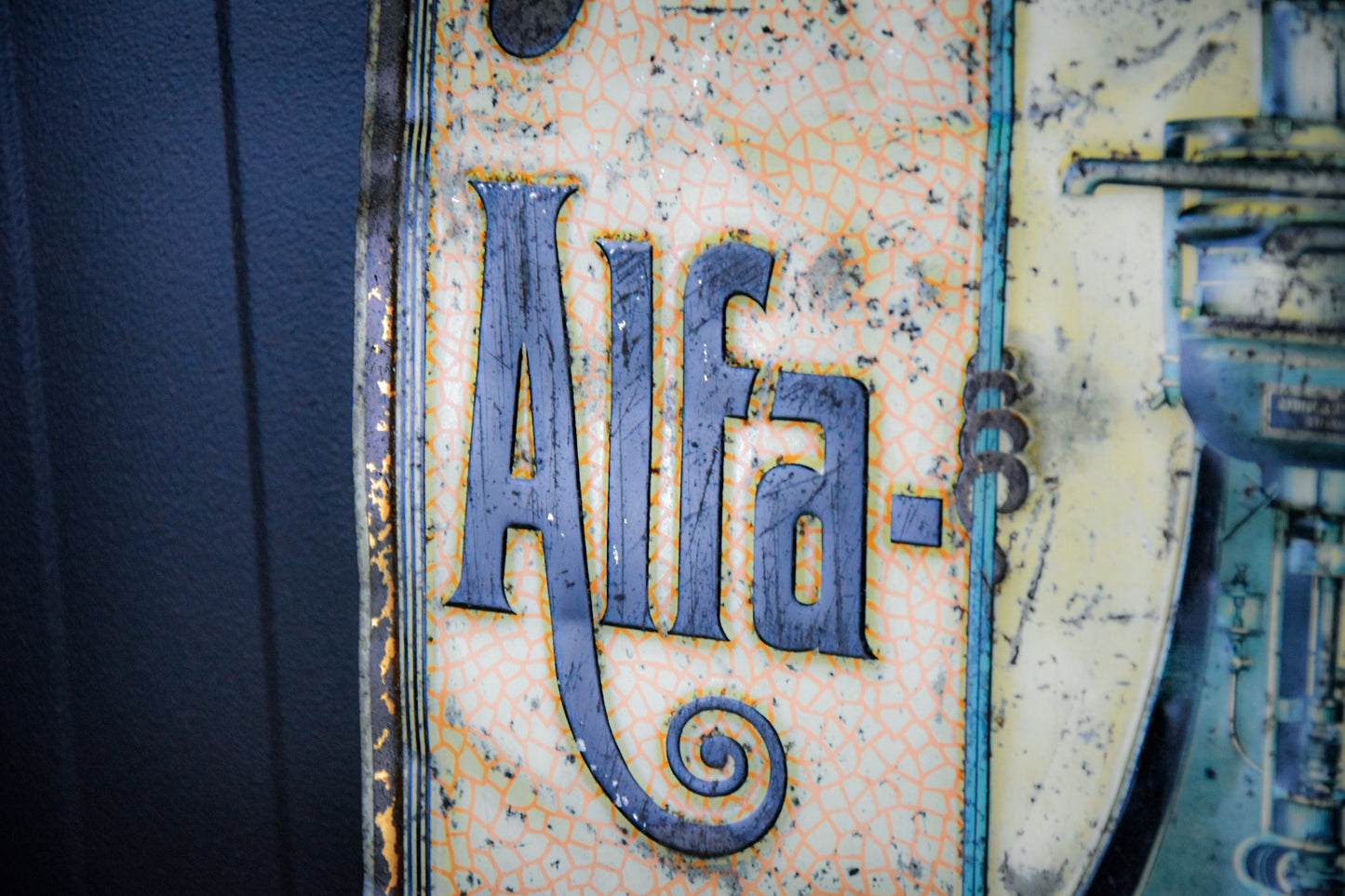 Embossed enamel ALFA LAVAL poster