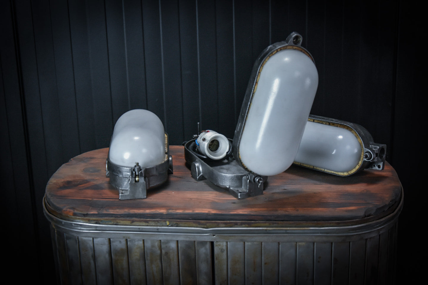 pre-war Industrial explosion proof BUNKER lamps