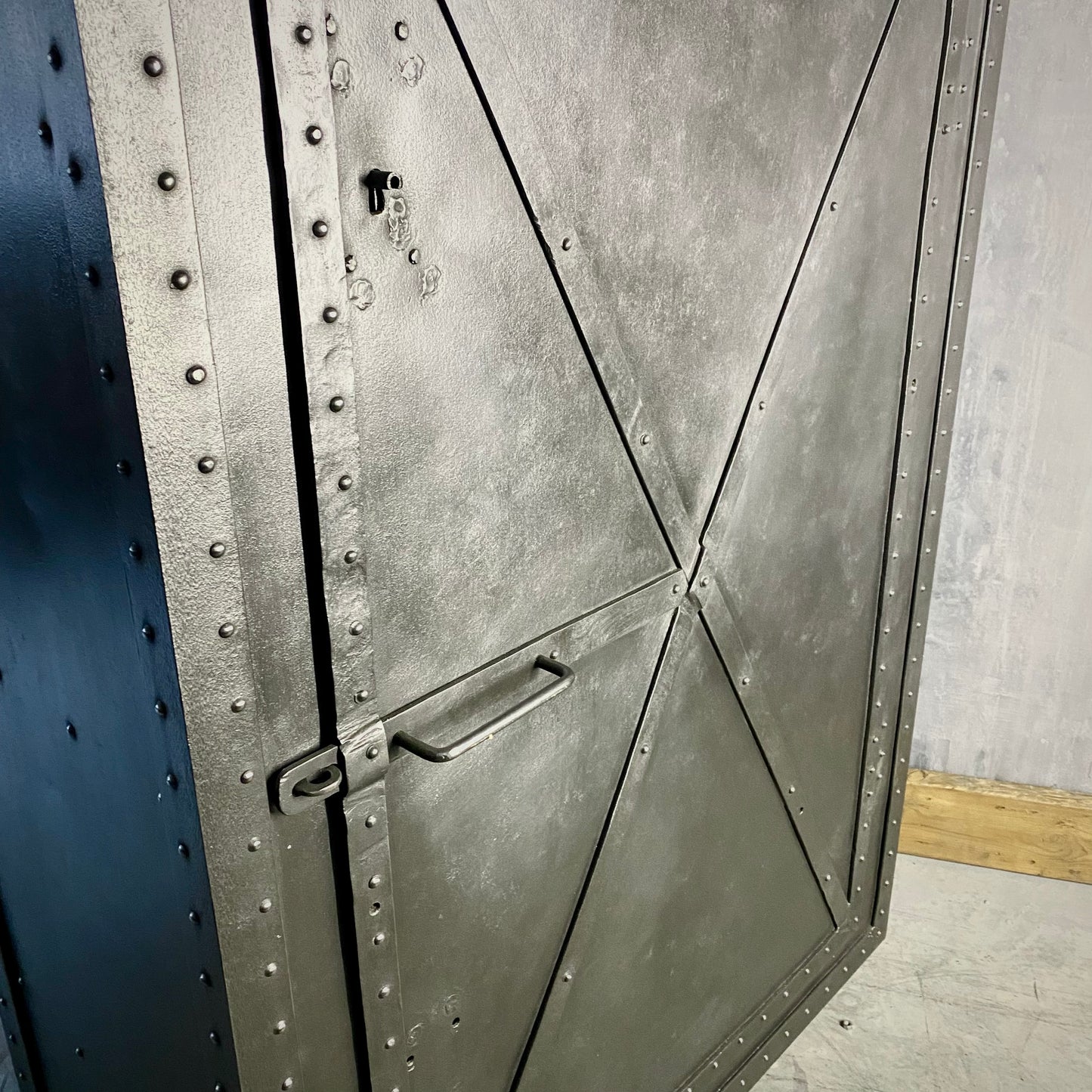 Antique riveted Bank cabinet from post office in Vienna