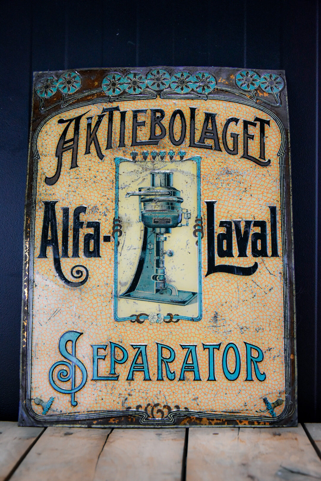 Embossed enamel ALFA LAVAL poster