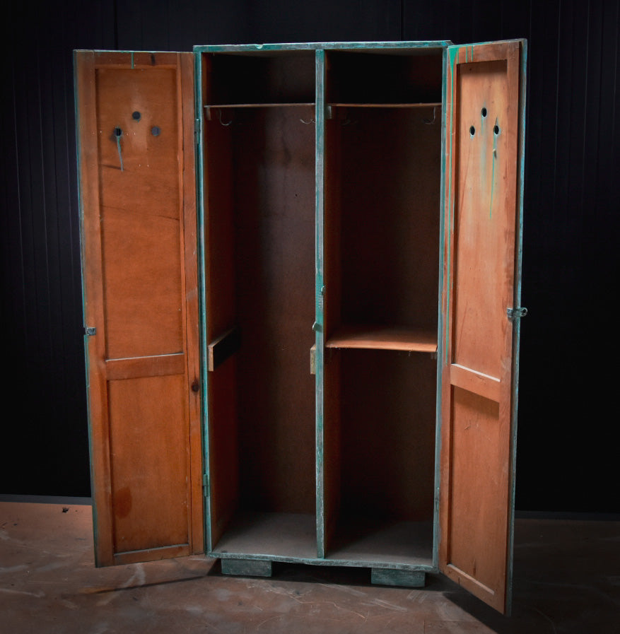 Wooden industrial lockers