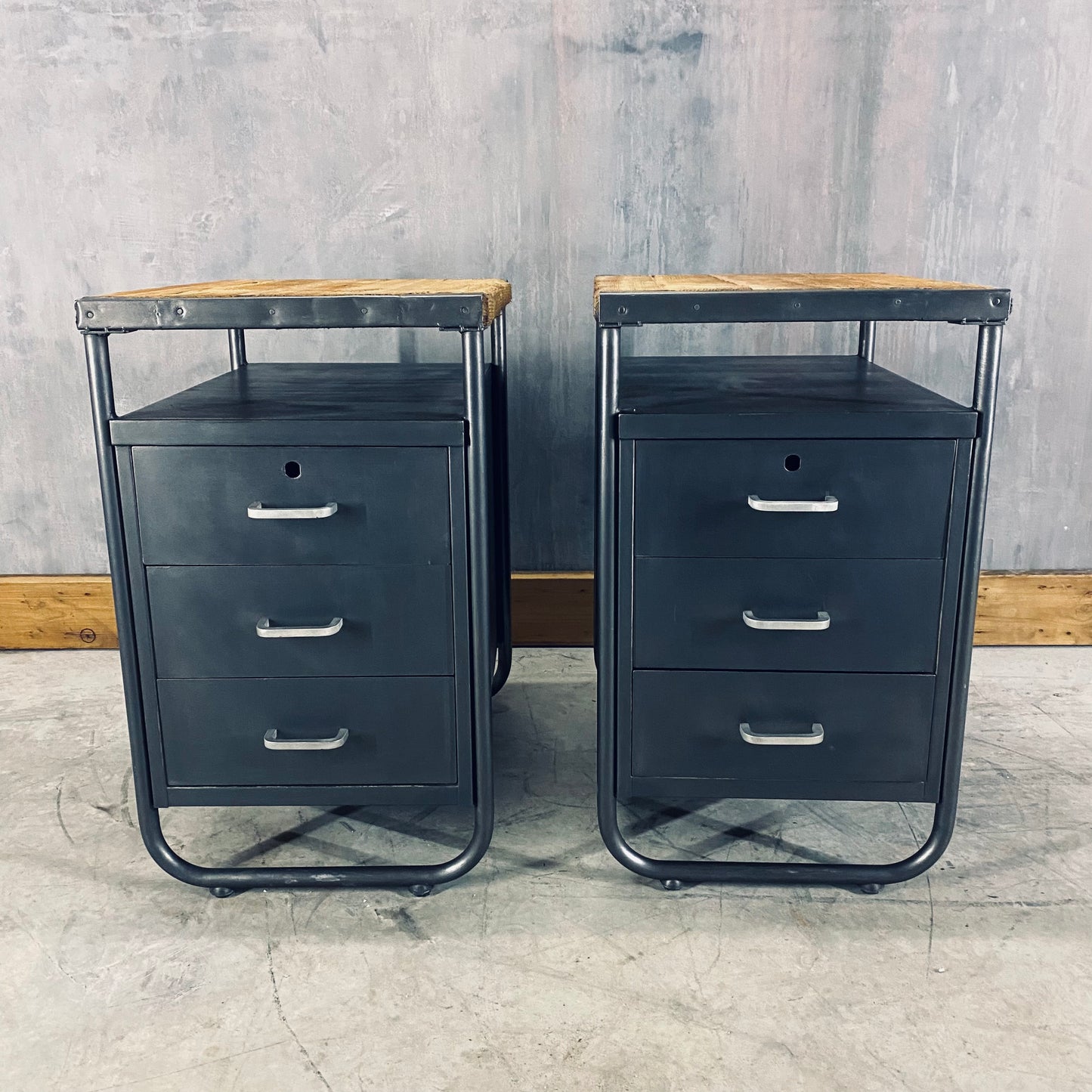 Industrial night tables / cabinets