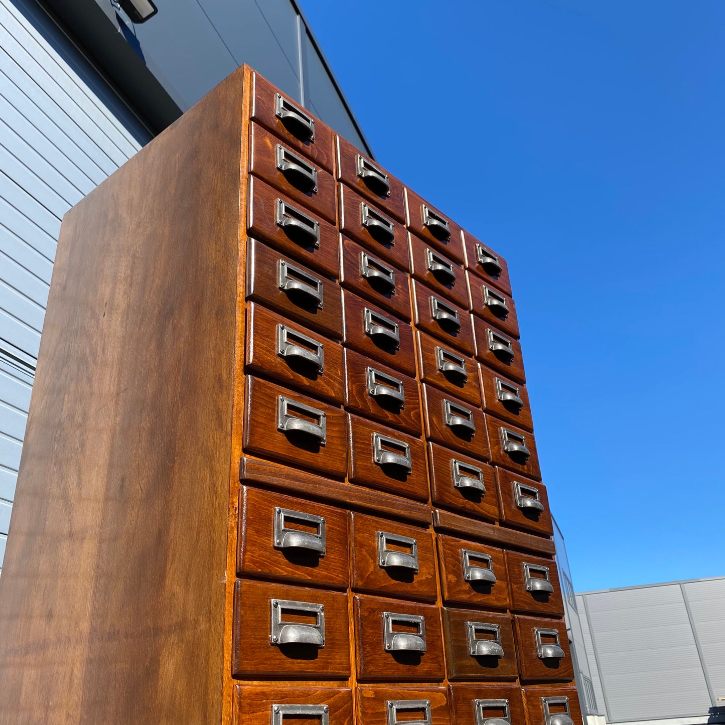 Oak filing cabinet from Prague library