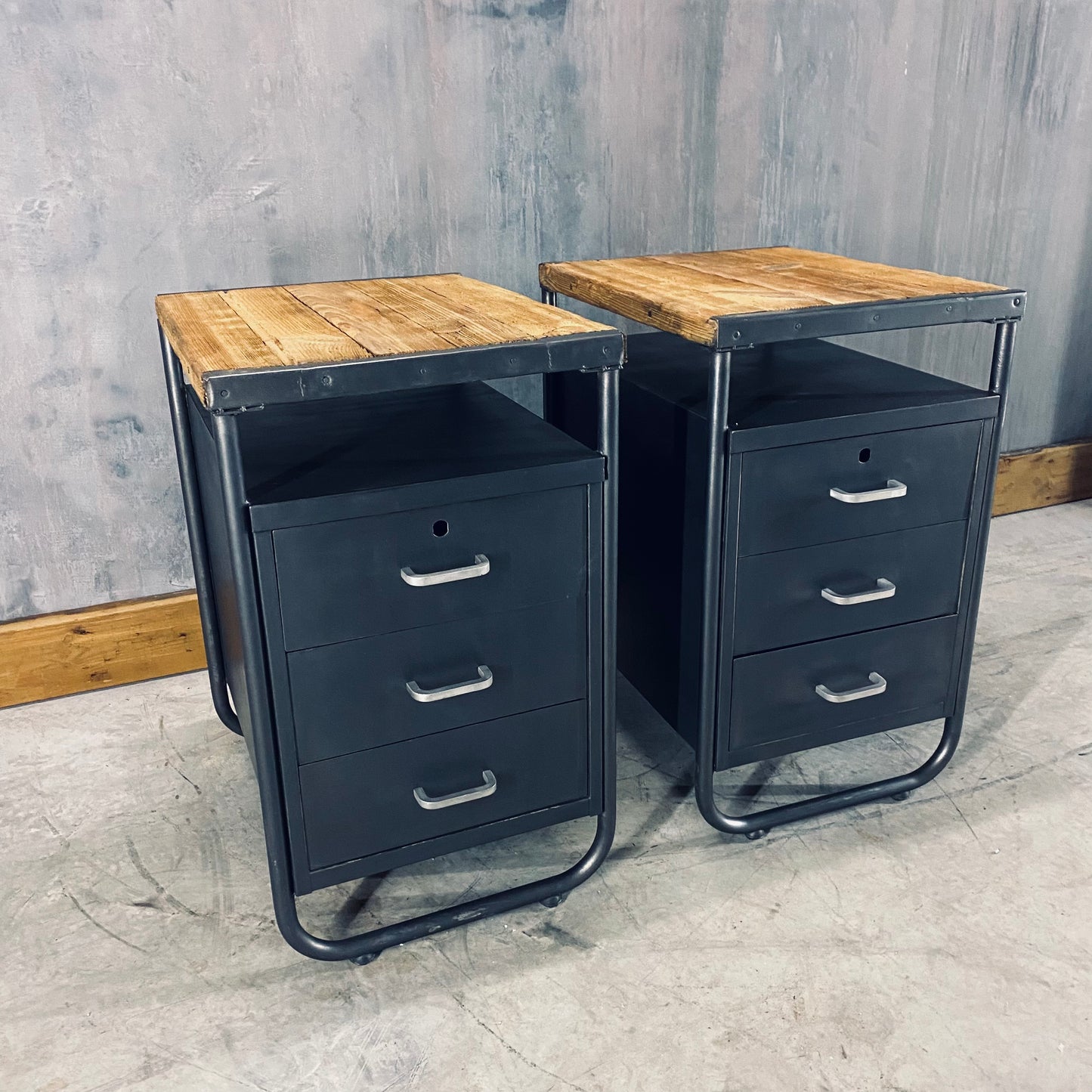 Industrial night tables / cabinets
