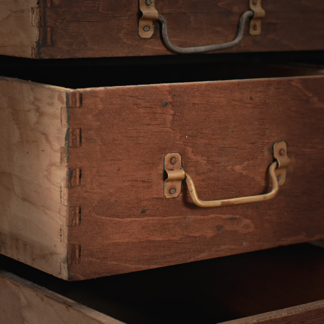 Vintage medical military chest of drawers