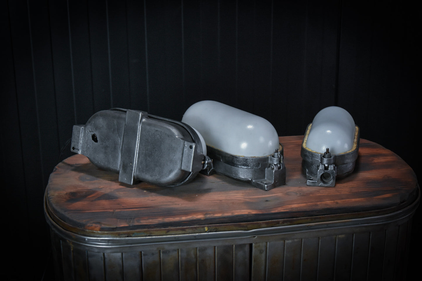 pre-war Industrial explosion proof BUNKER lamps