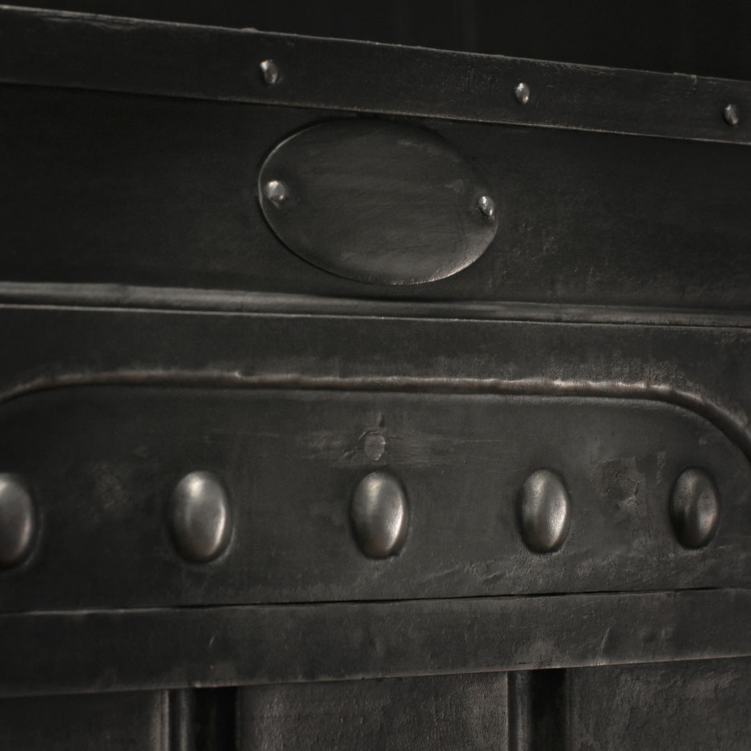 Antique XIX century steel industrial locker