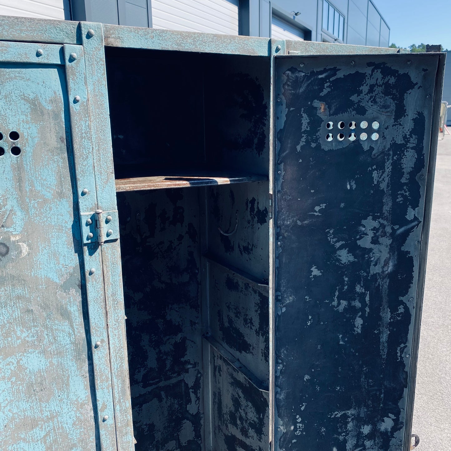 vintage early OTTO BRUCKNER metal industrial locker