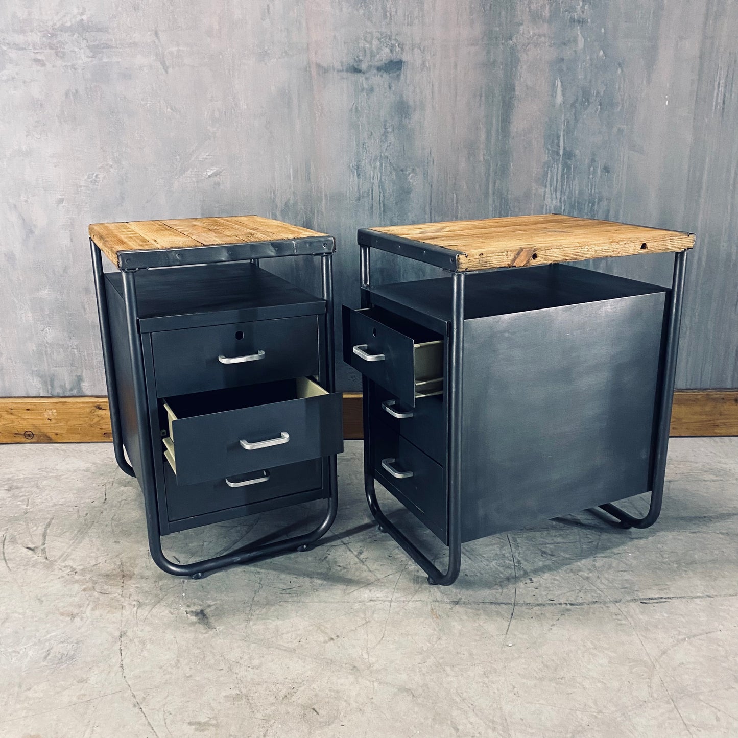 Industrial night tables / cabinets