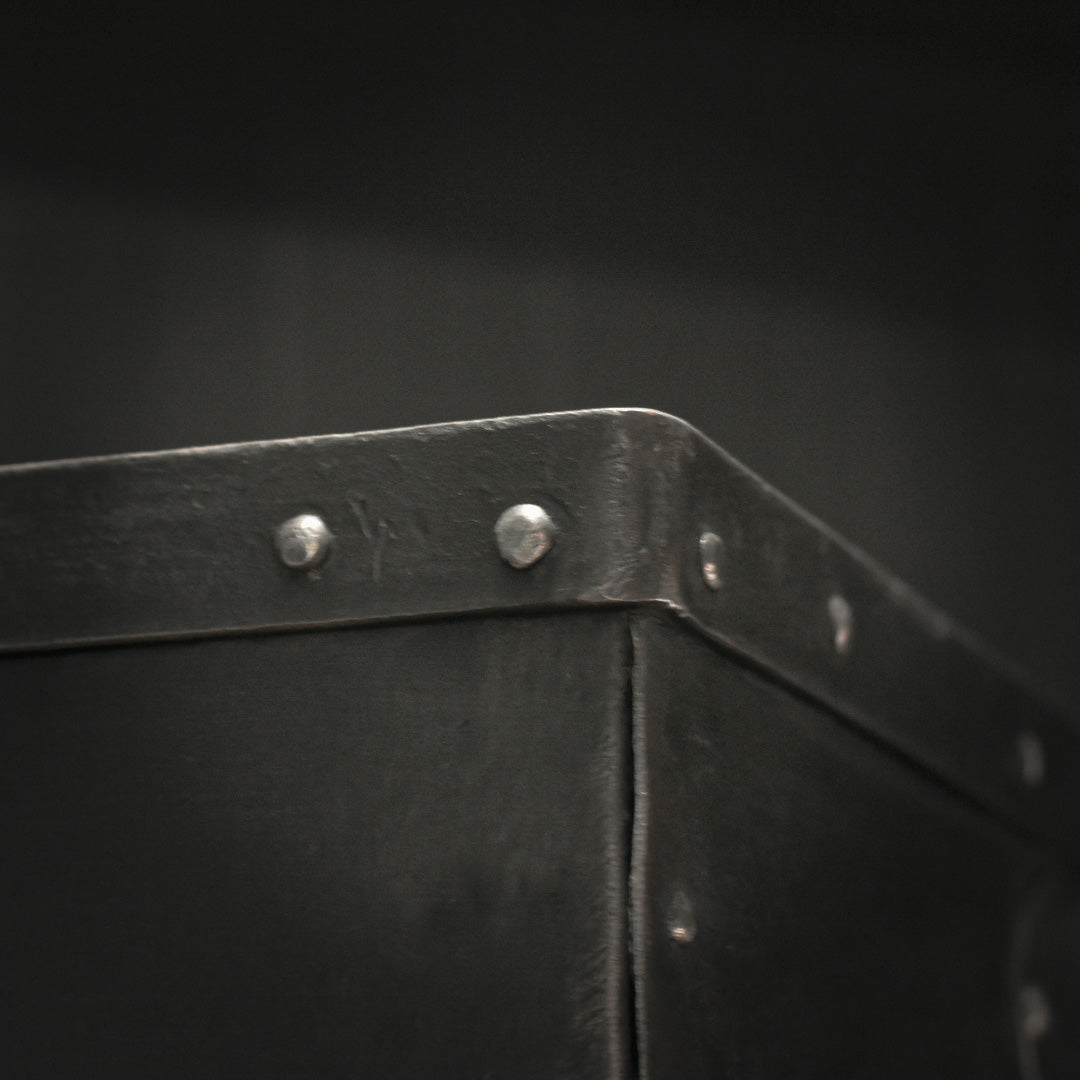 Antique XIX century steel industrial locker