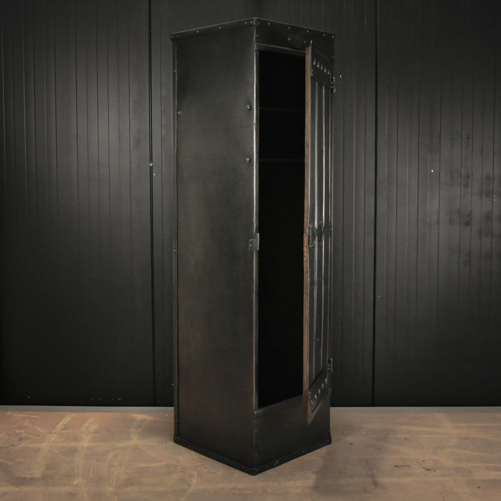 Antique XIX century steel industrial locker