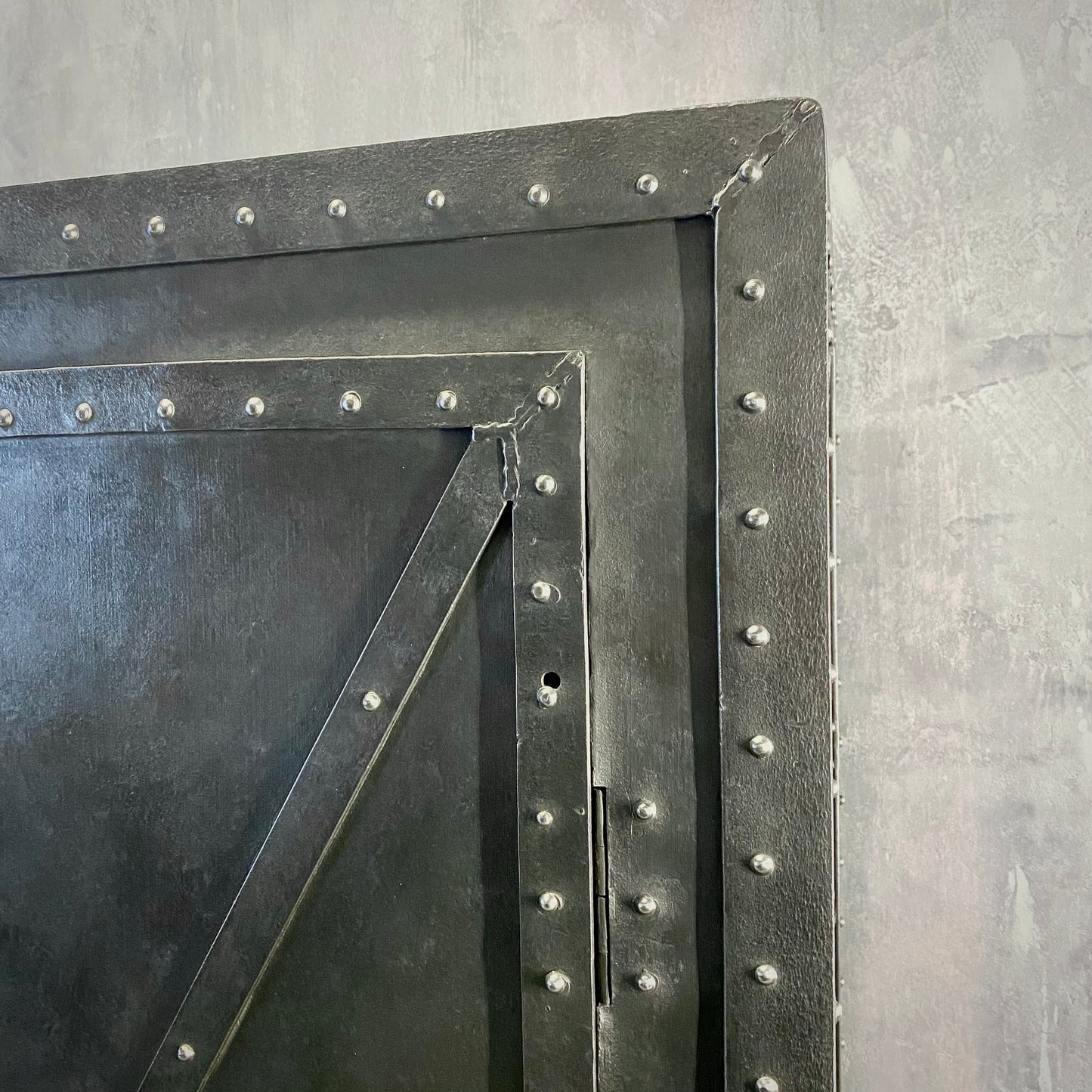 Antique riveted Bank cabinet from post office in Vienna