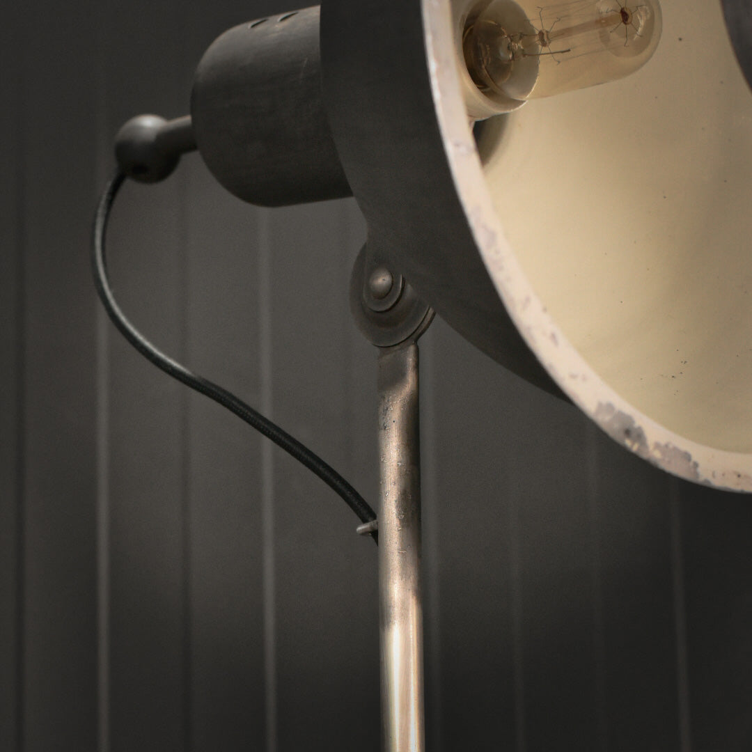 Pair of genuine tall scoop studio lamps