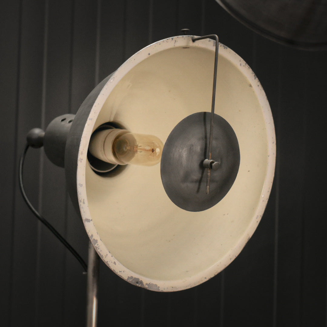 Pair of genuine tall scoop studio lamps