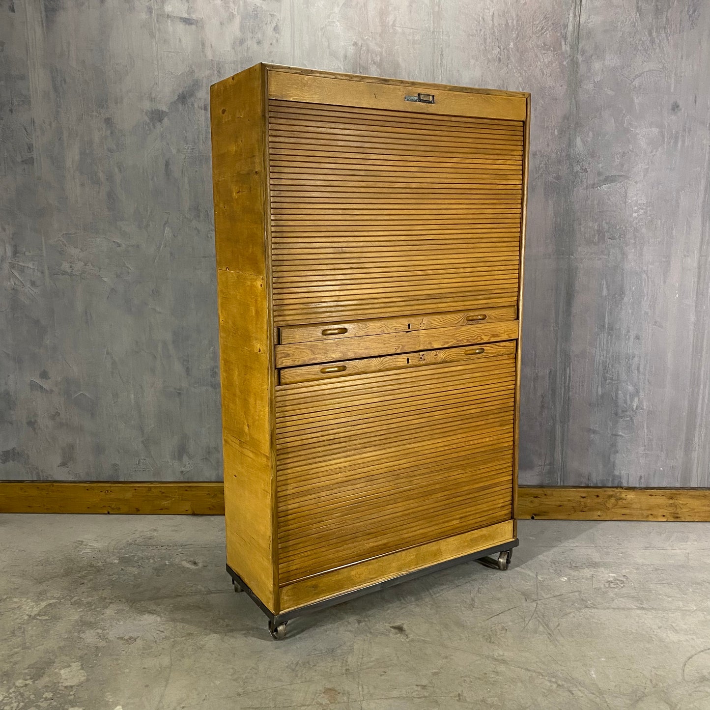 Filing tambour door cabinet