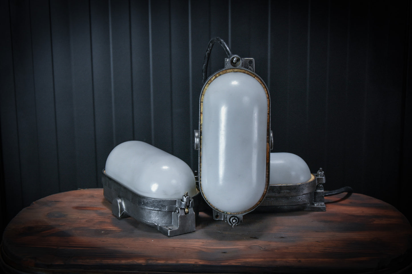 pre-war Industrial explosion proof BUNKER lamps