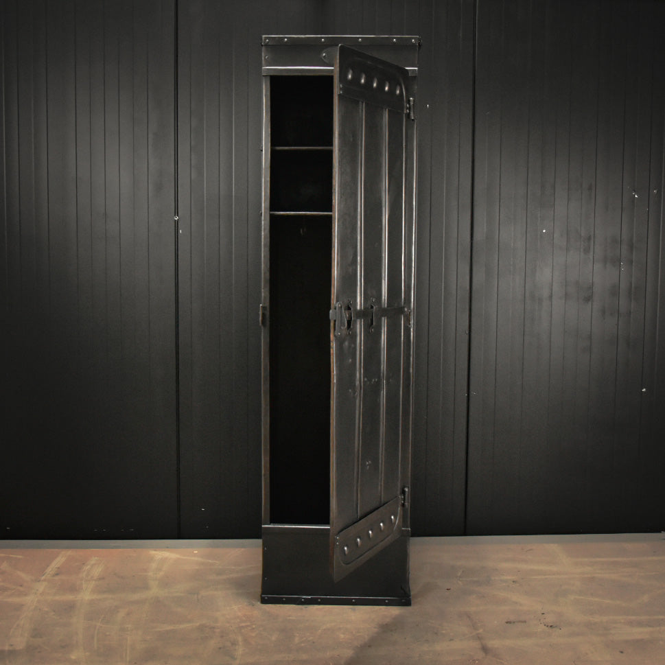 Antique XIX century steel industrial locker
