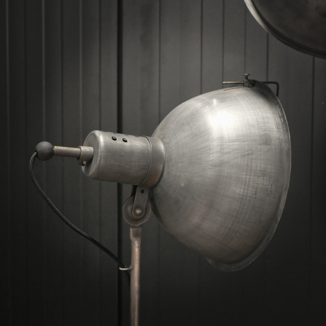 Pair of genuine tall scoop studio lamps