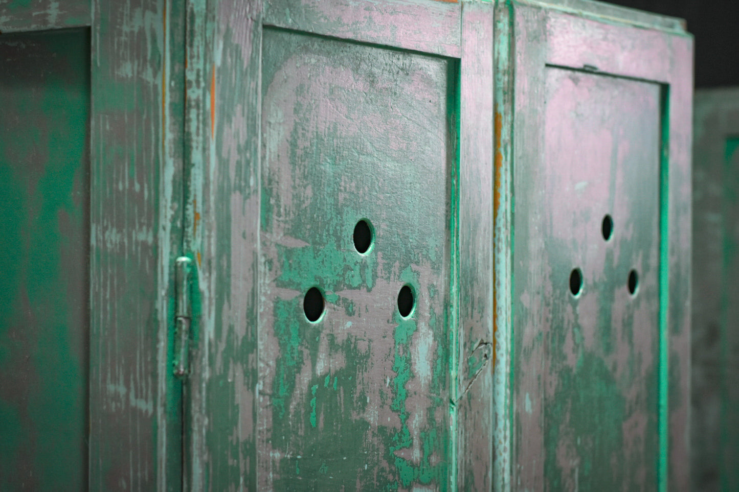 Wooden industrial lockers