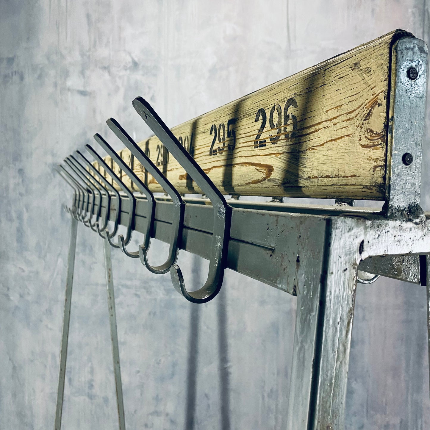 Clothes rack from old sport school.