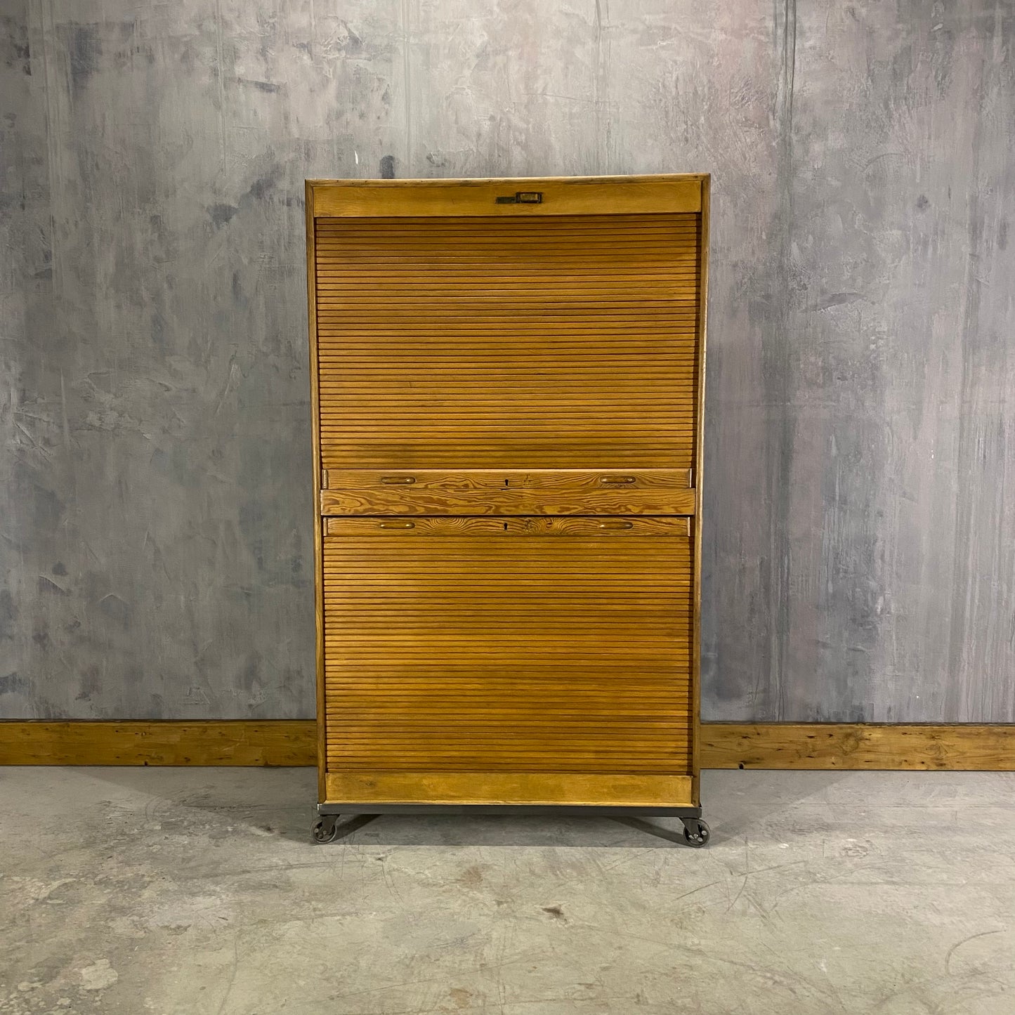 Filing tambour door cabinet