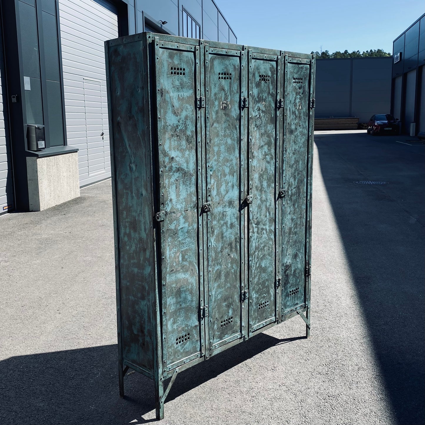 vintage early OTTO BRUCKNER metal industrial locker