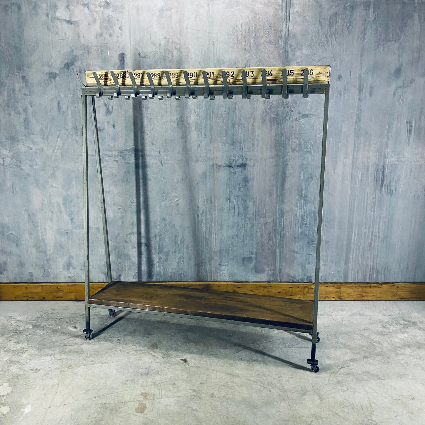 Clothes rack from old sport school.