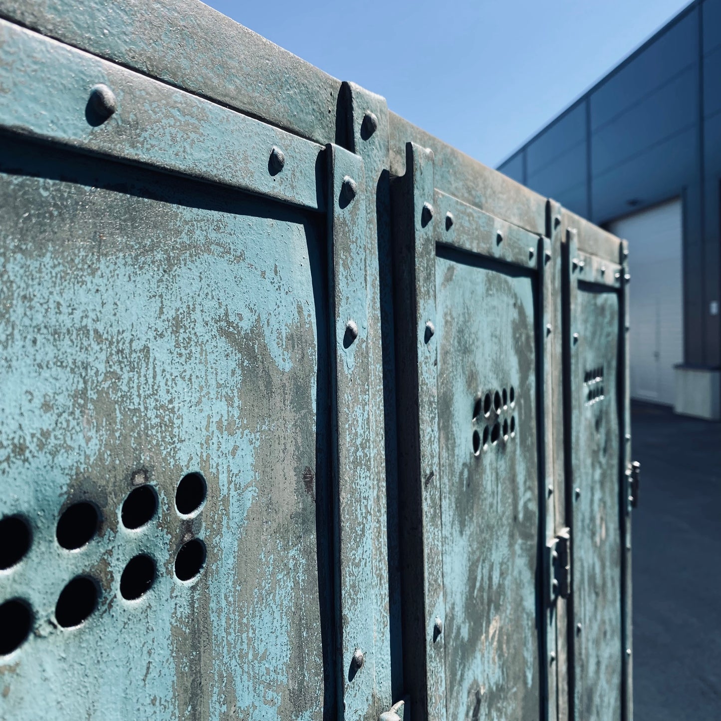 vintage early OTTO BRUCKNER metal industrial locker