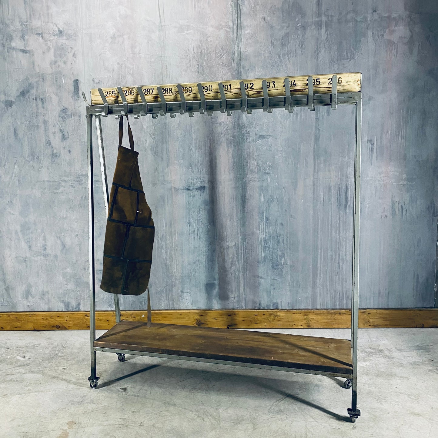 Clothes rack from old sport school.