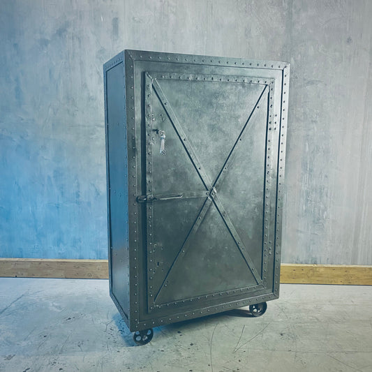 Antique riveted Bank cabinet from post office in Vienna