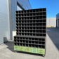 Heavy duty pigeon-hole metal shelving rack