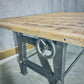 Industrial Rustik table on cast iron base