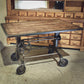 Industrial Crank up Cast Iron Adjustable Table
