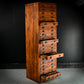 Industrial bank of drawers from Messerschmitt workshop BROWN