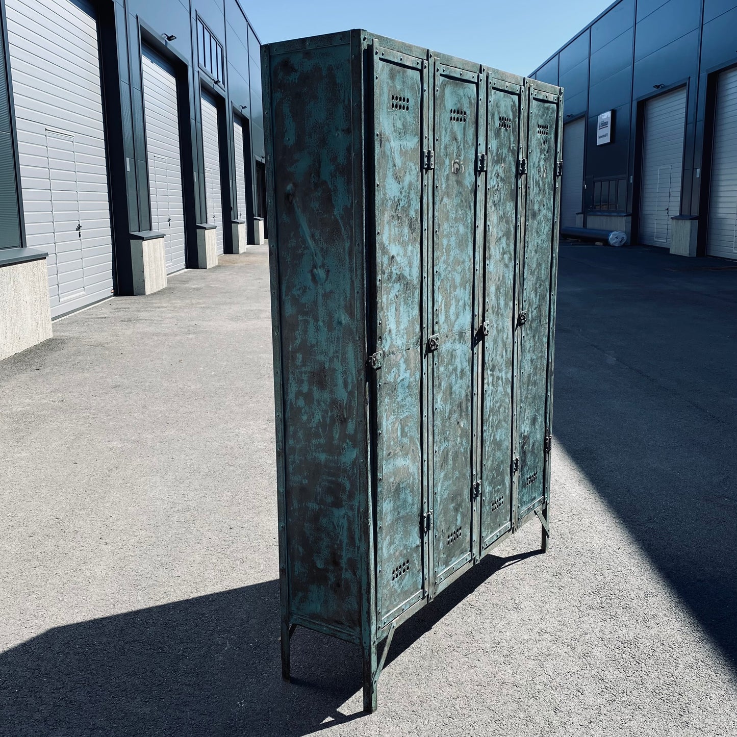 vintage early OTTO BRUCKNER metal industrial locker
