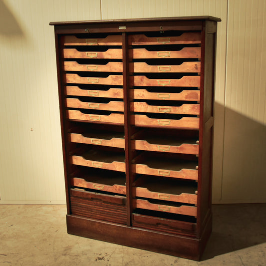 Doubble Tambour door archive cabinet