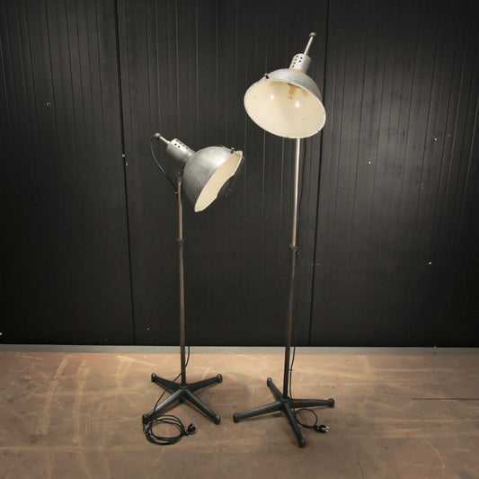 Pair of genuine tall scoop studio lamps