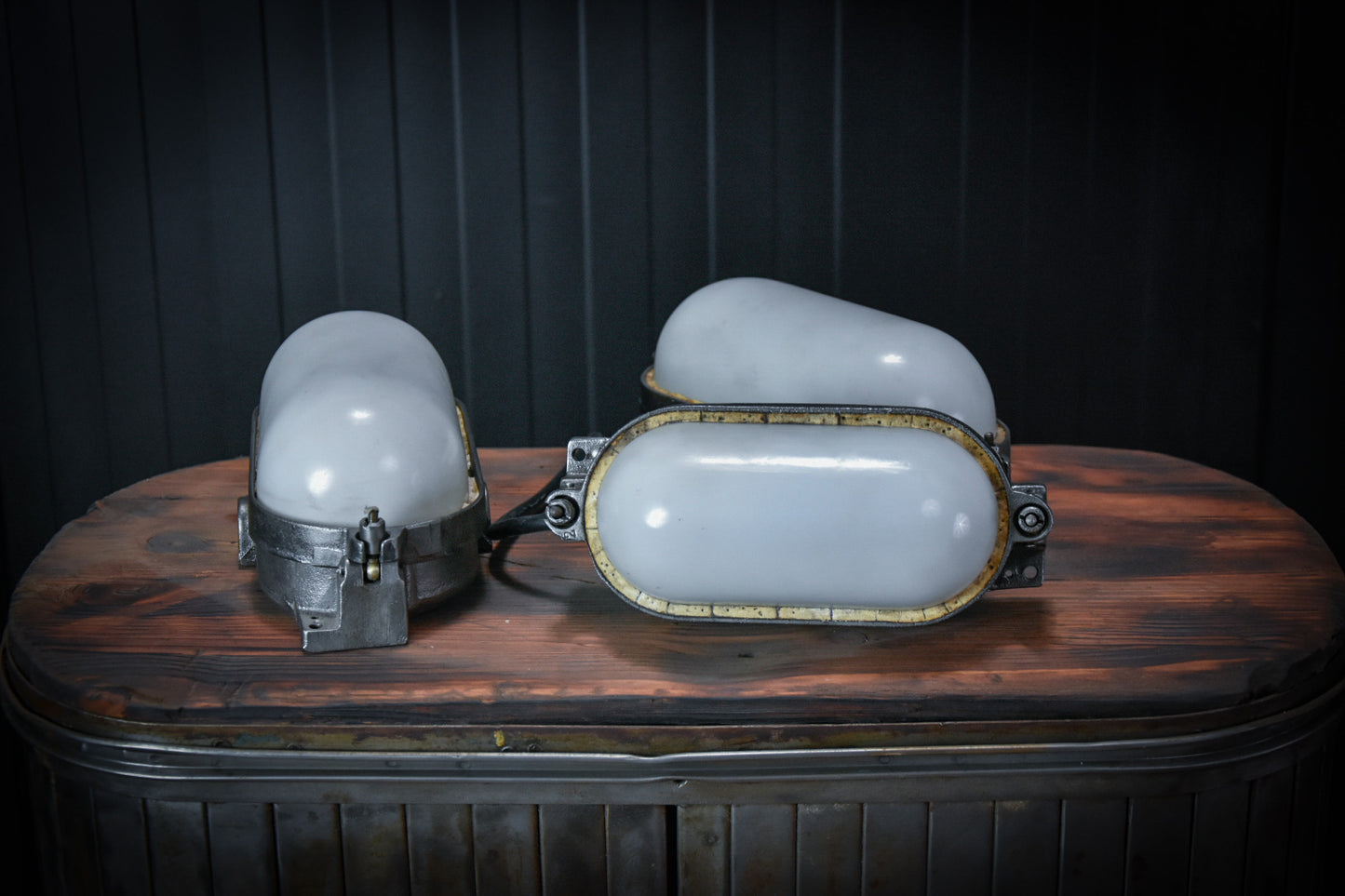 pre-war Industrial explosion proof BUNKER lamps