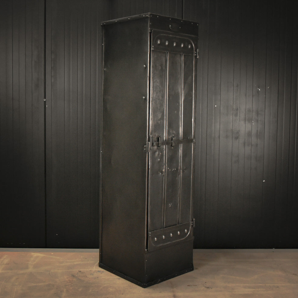 Antique XIX century steel industrial locker